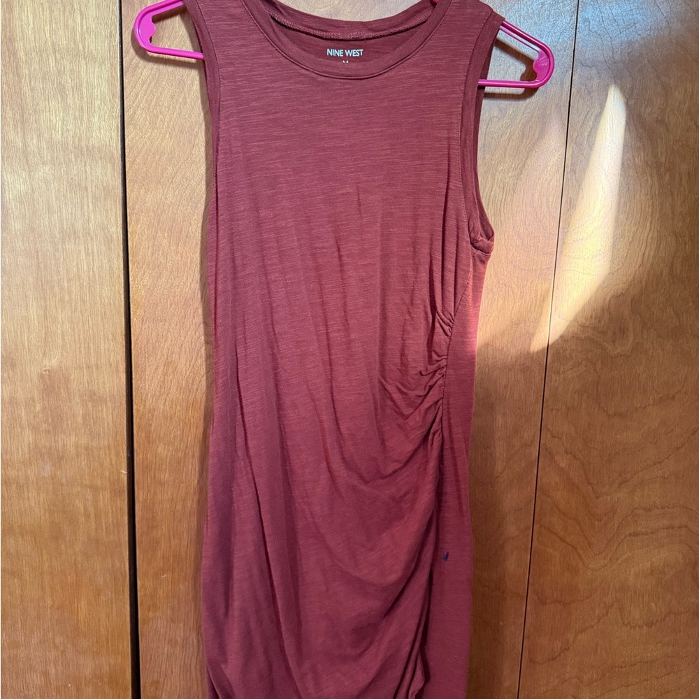 Nine West Women's Sleeveless dress- Rust